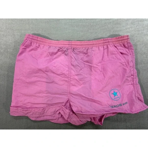 Vintage IXSPA 2000 Women Shorts 100% Nylon Pink Size Small - Picture 2 of 11